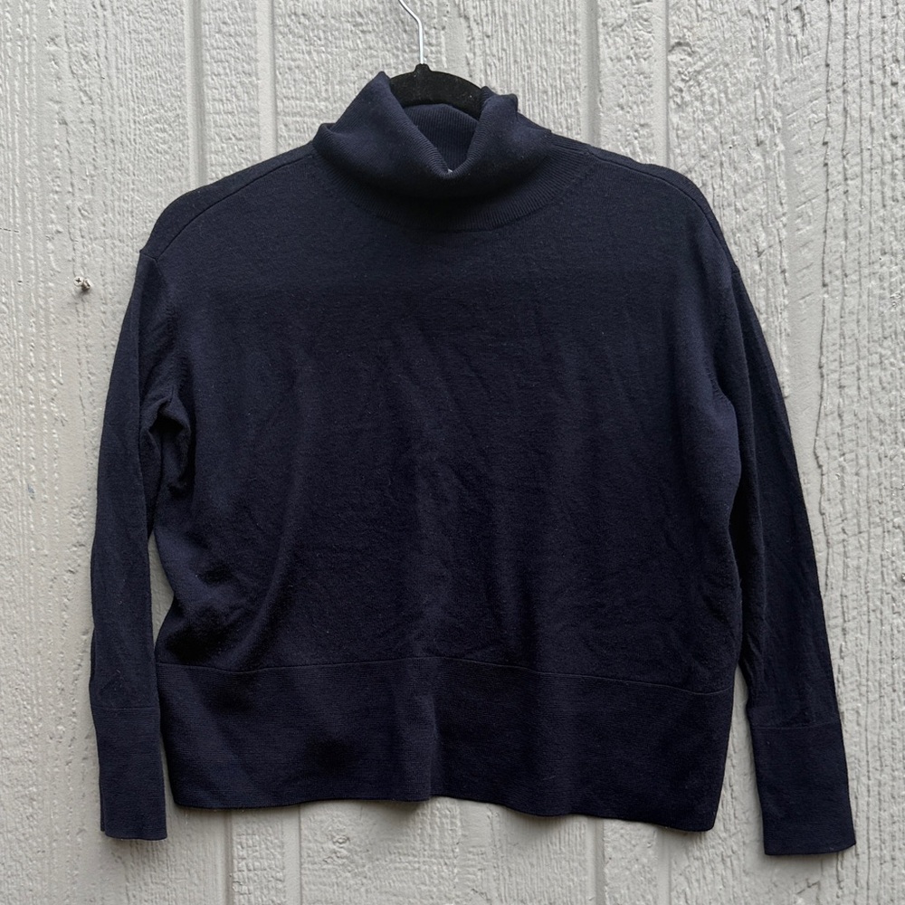 Everlane Women's 100% Wool Navy Turtleneck Sweater Sz: S